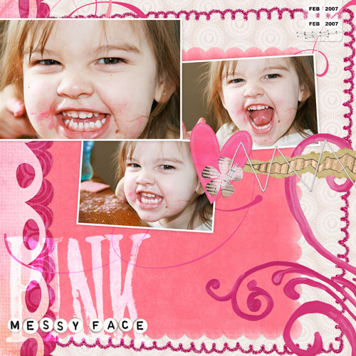 Pink Messy Face