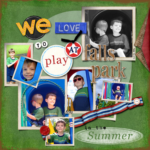 Playing at Falls Park