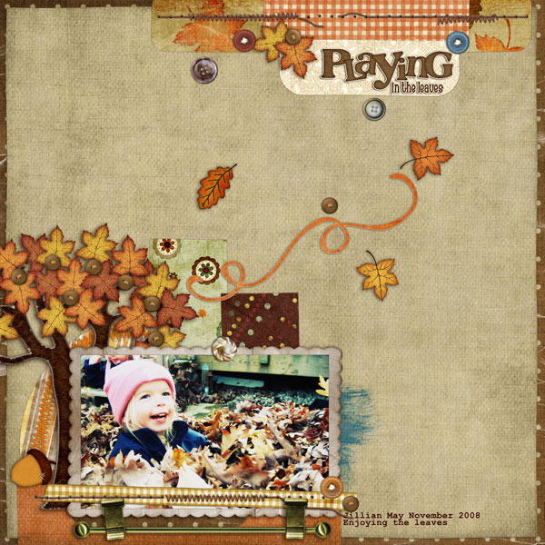 Playing in the Leaves - Jillian 2008