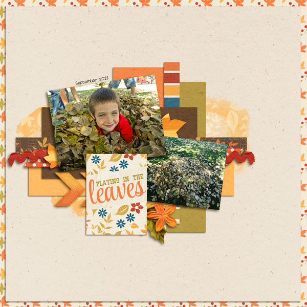 playing in the leaves