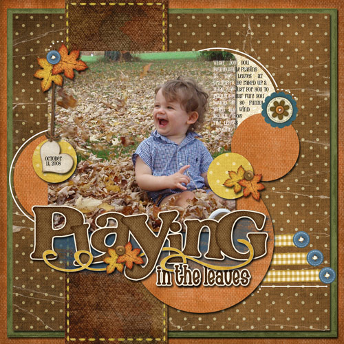 Playing in the leaves