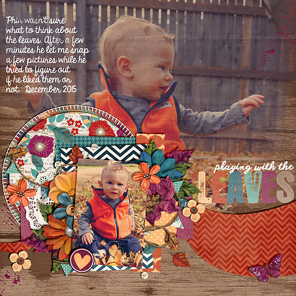 playing with the leaves
