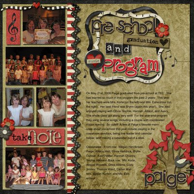 Pre-School Grad and Music Program