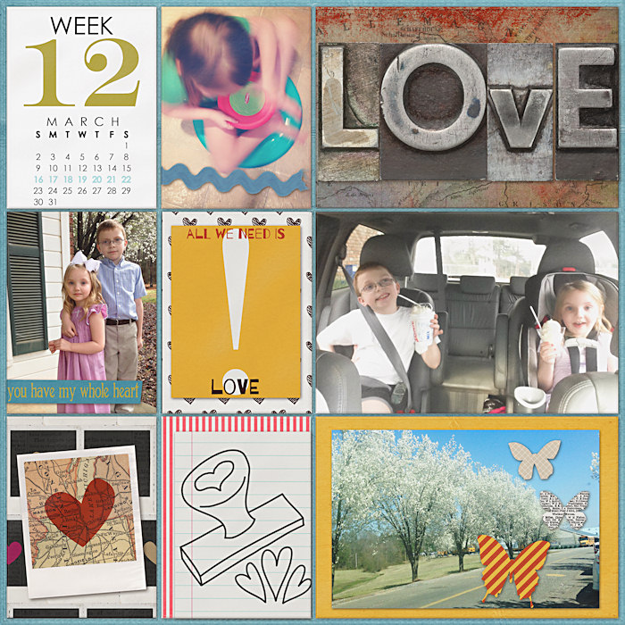 Project Life 2014 Week 12 Left