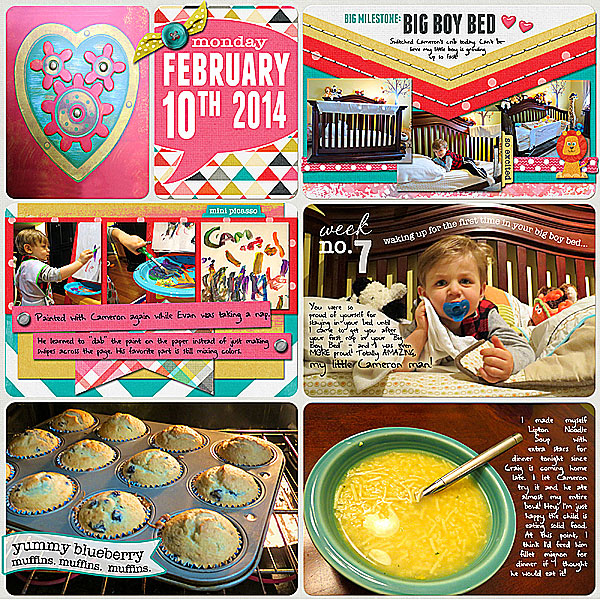 Project Life 2014 (Week 7, Day 1) by Amy Schneider: Big Boy Bed