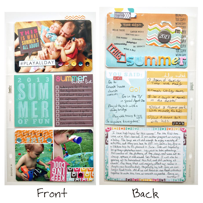 Project Life Summer Bucket List insert