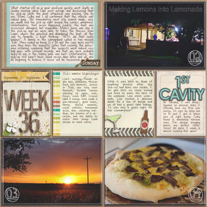 Project Life- Week 36 (left)
