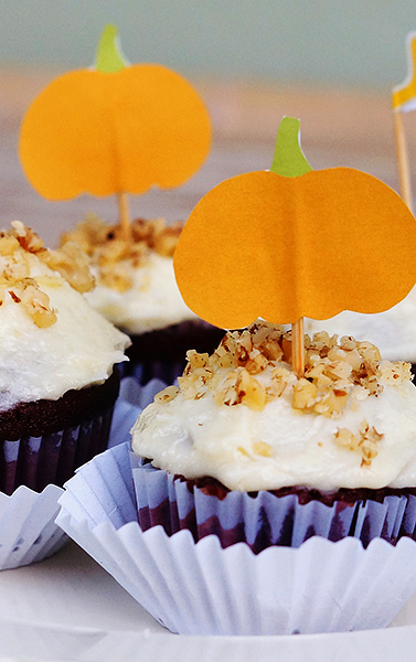 Pumpkin Cupcake Toppers