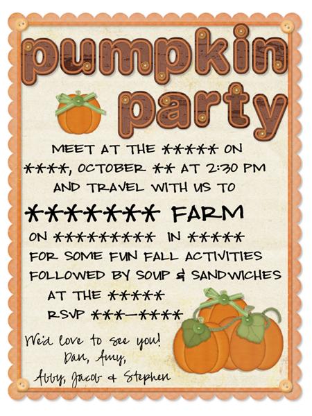 Pumpkin Party Invite