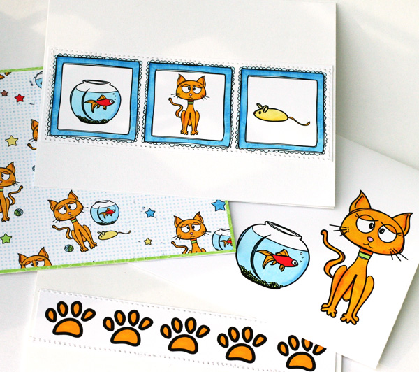 purrfectly cute card set