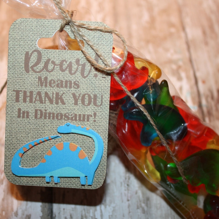 Rawr Party Treat tag