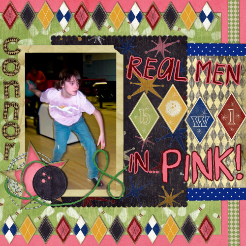Real Men Bowl In Pink