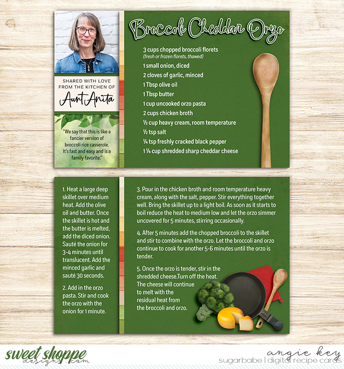 Recipe Cards: Broccoli Cheddar Orzo