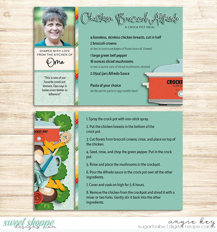 Recipe Cards: Chicken Broccoli Alfredo