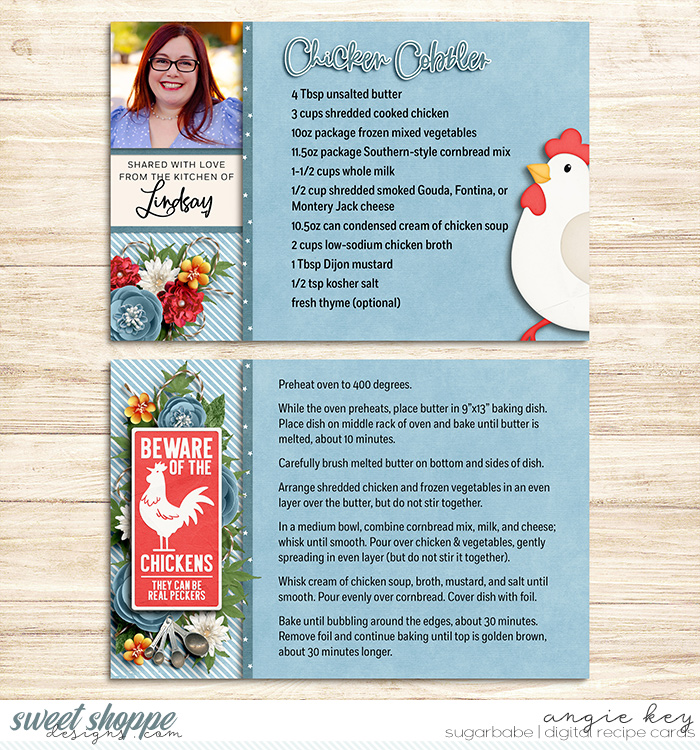 Recipe Cards: Chicken Cobbler