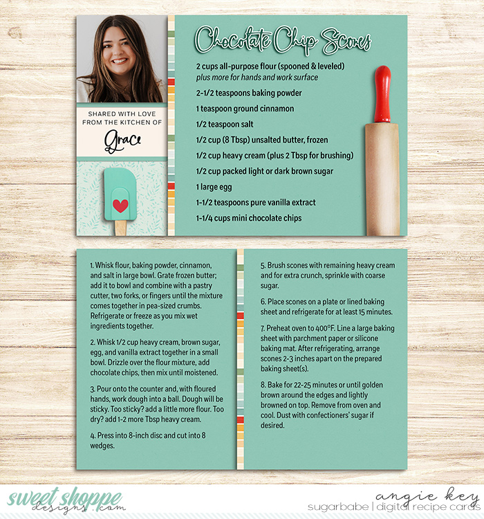 Recipe Cards: Chocolate Chip Scones