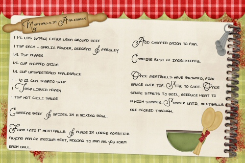 recipe- Meatballs in Applesauce