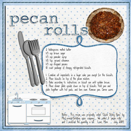 Recipe:  Pecan Rolls