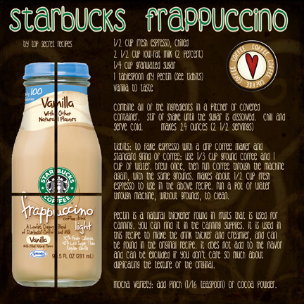 Recipe:  Starbucks Frappuccino