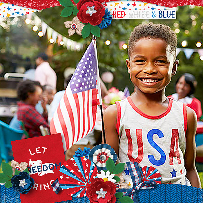 red, white & blue