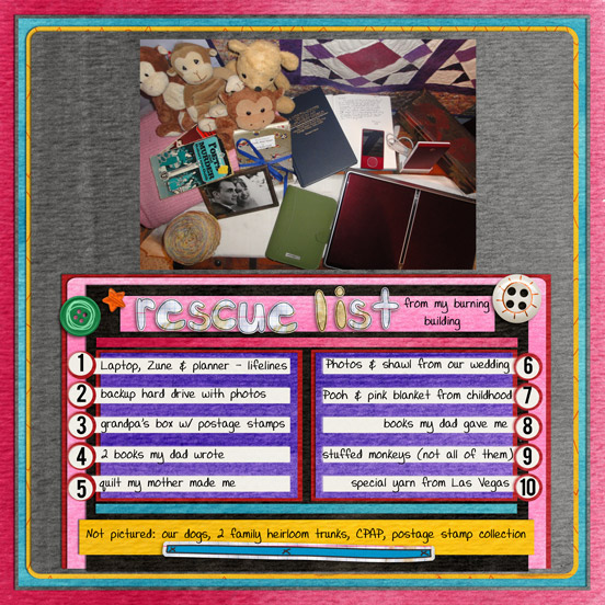 Rescue List (from my burning building)