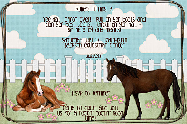 Rylie's bday invite