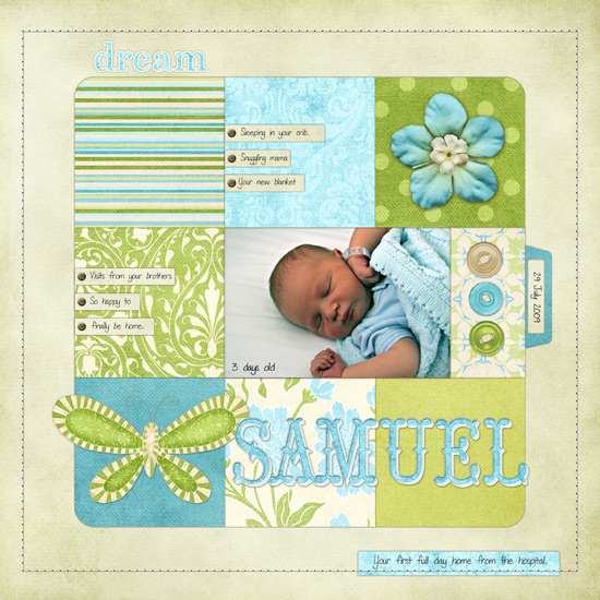 samuel- first day home