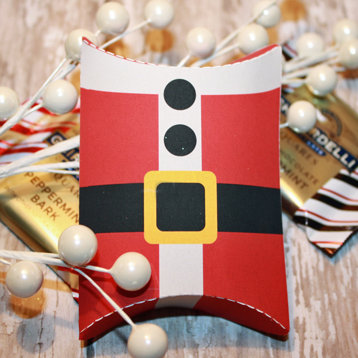 Santa pillow treat box