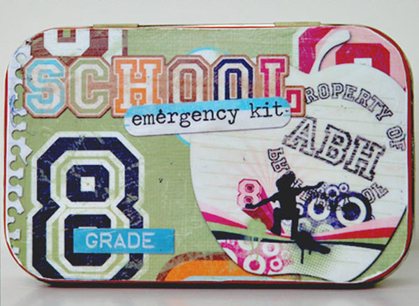 School Emergency Kit {altered tin}