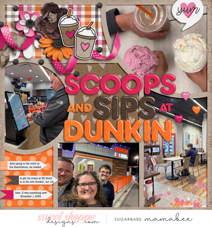 scoops and sips at dunkin