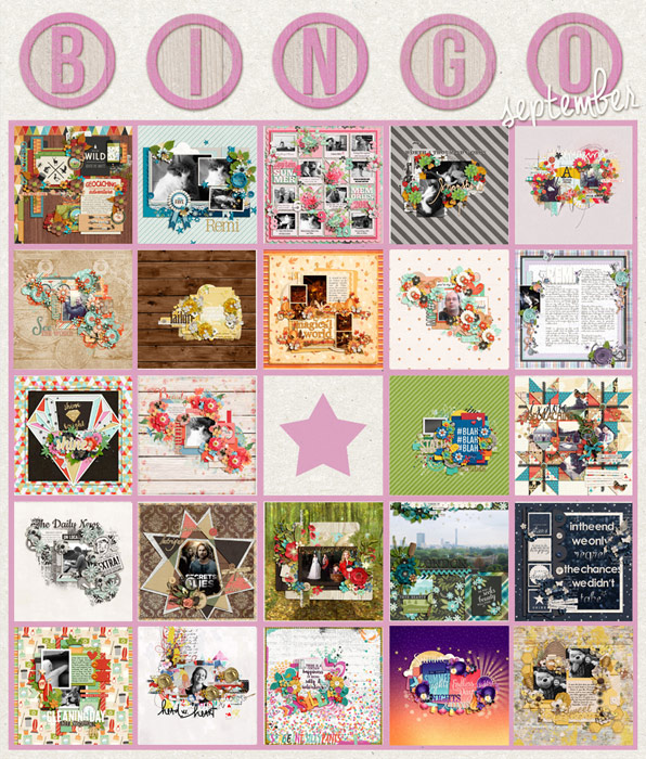 September 2015 Bingo Card