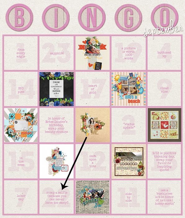 September 2015 Bingo Tracker