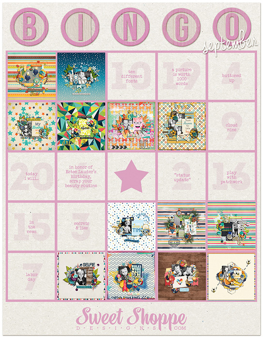 September Bingo Card