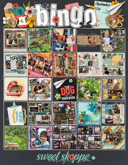 September Challenge Bingo Card