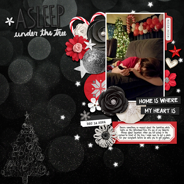 shadowbox 9 - black, white, & red