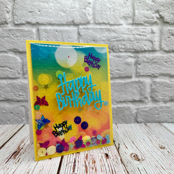 Shaker Birthday Card