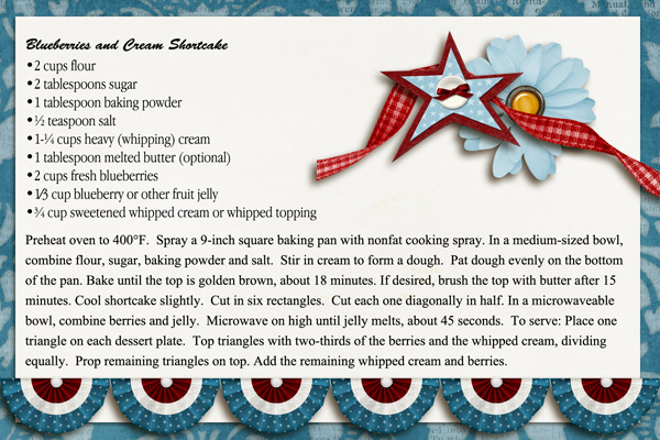 Shortcake Recipe Card