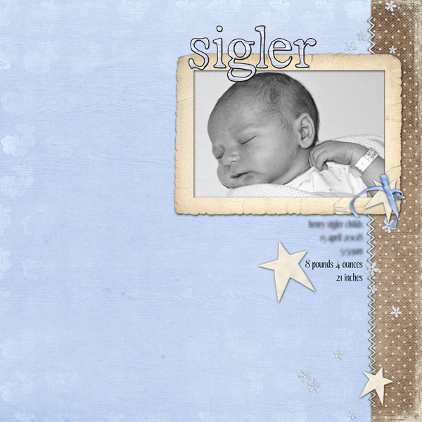 sigler's baby book, pg. 1