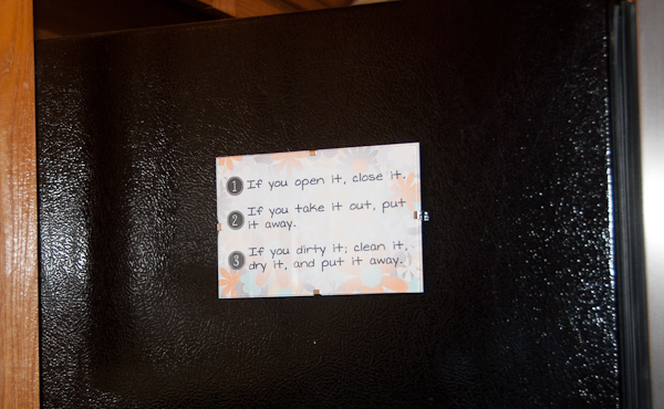 Simple rules for the kitchen