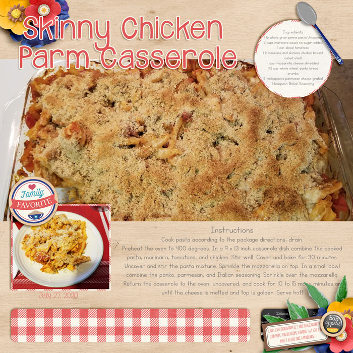 Skinny Chicken Parm Casserole