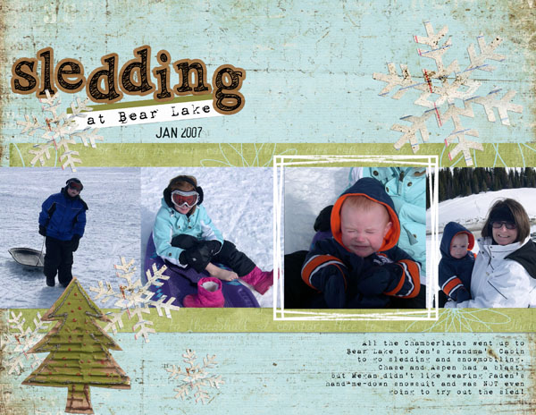 Sledding at Bear Lake - Jan 2007