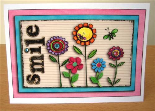 "Smile" Flower Card