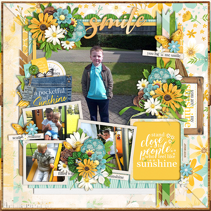 Smile - scrapped for Cindy's iNSD template challenge