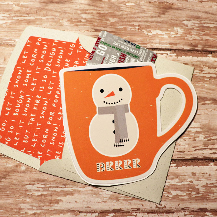 Snow Day gift card holder