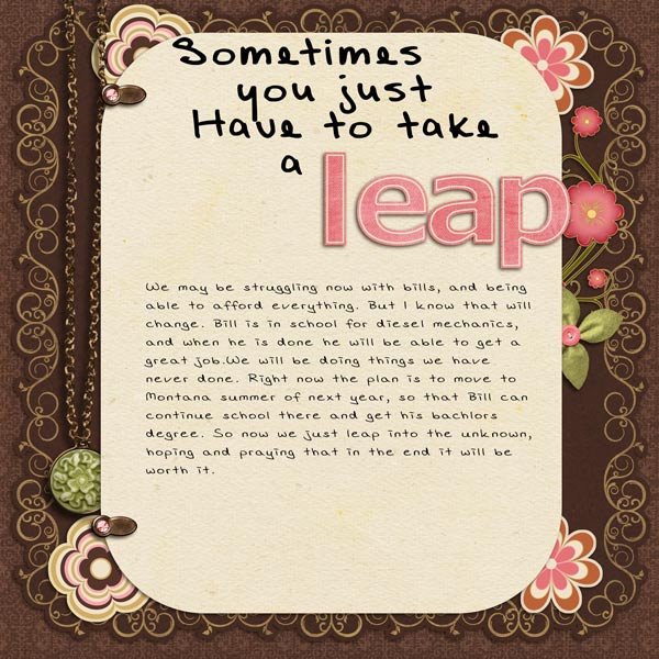 Sometime you just have to take a leap