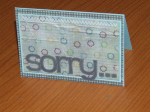 Sorry Card - Card Challenge #14