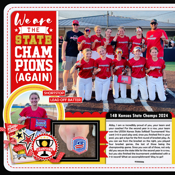 State Softball Champions Left