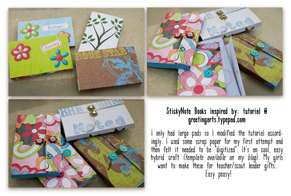 stickynote books