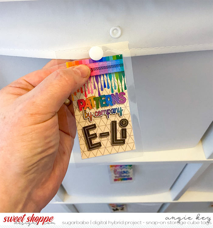 Storage Cube Tag - Sewing Studio