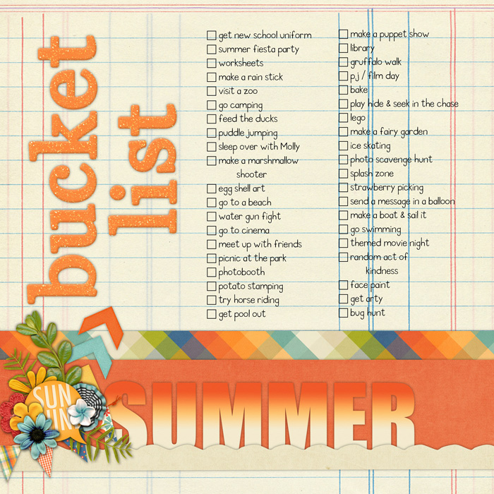 summer bucket list 2014